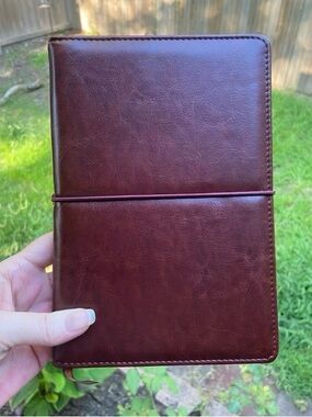 Brown Faux Leather Dotted Journal for Writing, Scripting or Doodling. Diaries
